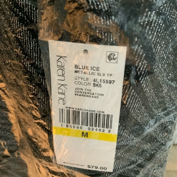 Karen Kane metallic animal print top NWT size medium - Picture 10 of 10